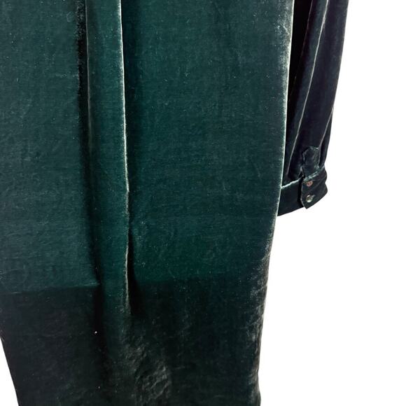 Eileen Fisher Velvet Long Sleeve Button Up Silk Blend Shirt Style Dress sz M - Picture 12 of 16